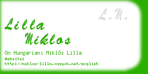 lilla miklos business card